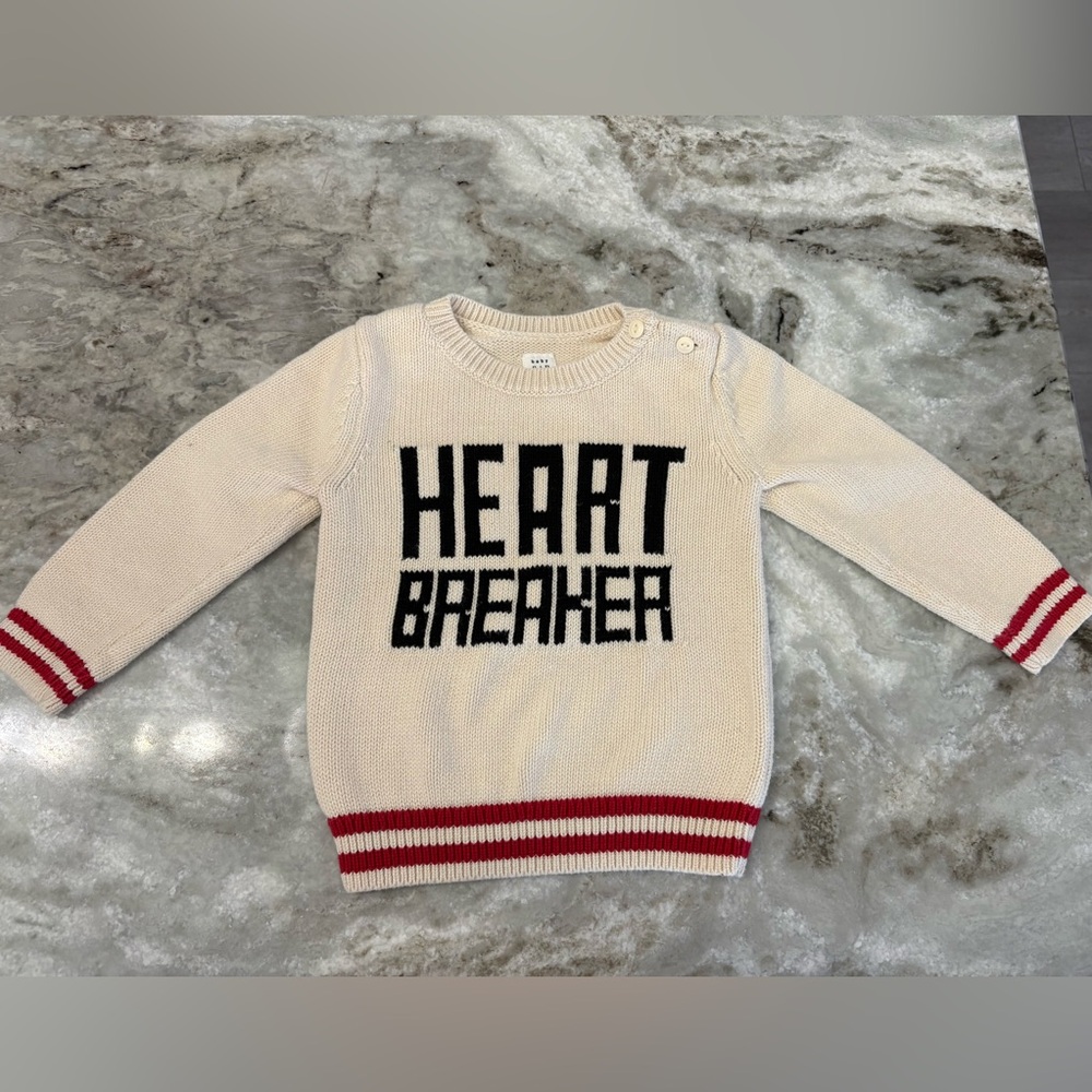 Baby Gap Boys Winter Heartbreaker  Knit Pullover Sweater 18 -24 Months